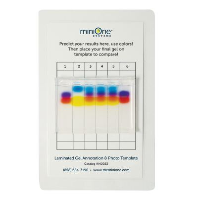 Laminated Annotation Cards for Color Dye Electrophoresis